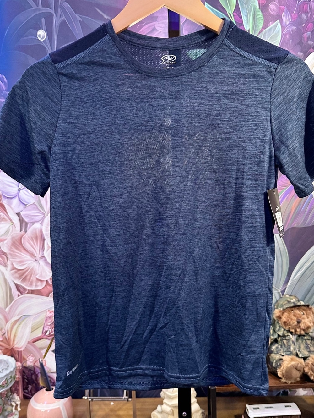 Athletic Works Boys L 10-12 Performance Athletic T-Shirt DriWorks Blue NWT
